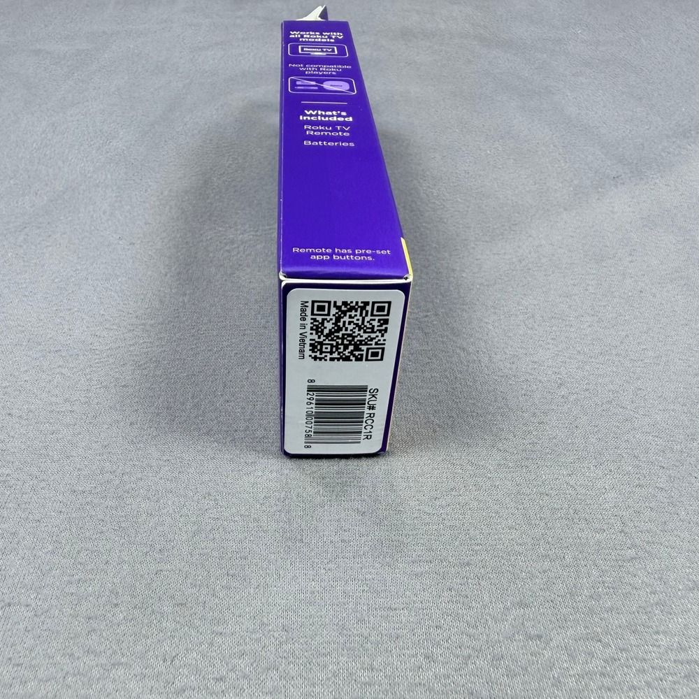 Roku RCC1R Roku TV Remote Replacement Black Infrared TV Controls New In Box - Picture 5 of 5